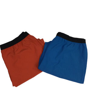 Coofandy Blue Orange Lightweight Elastic Band Slit Pockets Men's Short Bundle XL